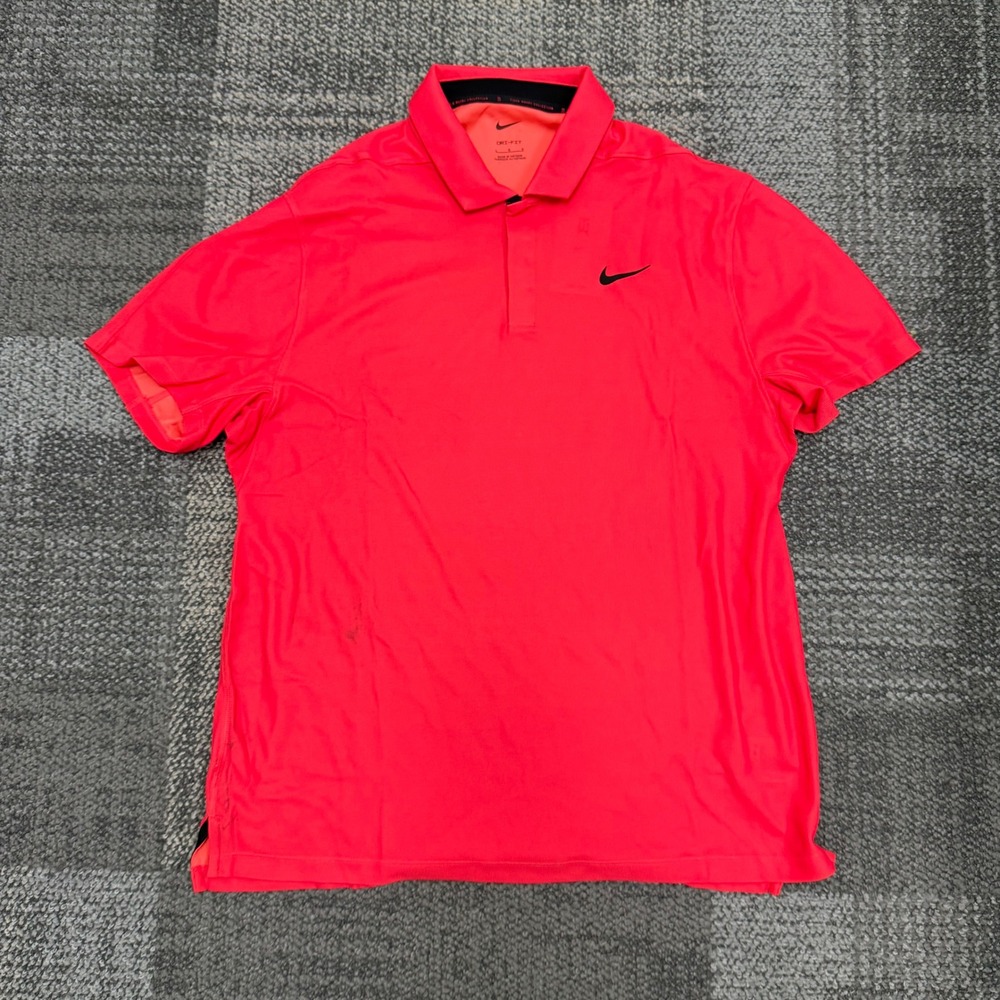 Nike Tiger Woods Collection Polo Shirt Mens L Red Dri-FIT Performance dr5314-850